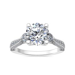 Milgrain Engagement Ring